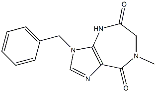 3-Benzyl-4,7-dihydro-7-methyl-6H-imidazo[4,5-e][1,4]diazepine-5,8-dione 结构式