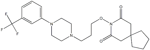 8-[3-[4-(3-Trifluoromethylphenyl)-1-piperazinyl]propyloxy]-8-azaspiro[4.5]decane-7,9-dione 结构式