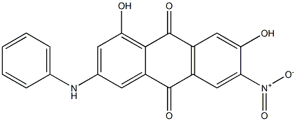 2-Anilino-4,6-dihydroxy-7-nitroanthraquinone 结构式