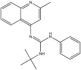 1-tert-Butyl-2-(2-methyl-4-quinolyl)-3-phenylguanidine 结构式