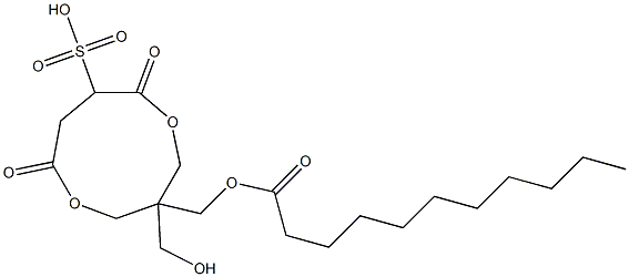 Undecanoic acid [1-(hydroxymethyl)-4,7-dioxo-6-sulfo-3,8-dioxacyclononan-1-yl]methyl ester 结构式