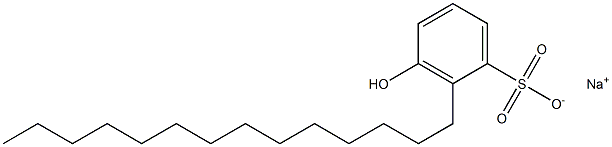 3-Hydroxy-2-tetradecylbenzenesulfonic acid sodium salt 结构式