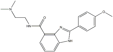 2-(4-Methoxyphenyl)-N-[2-(dimethylamino)ethyl]-1H-benzimidazole-4-carboxamide 结构式