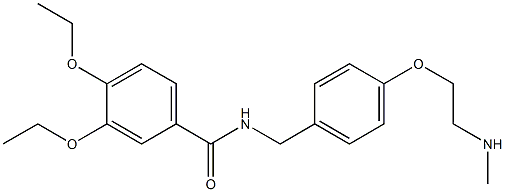 3,4-Diethoxy-N-[4-[2-(methylamino)ethoxy]benzyl]benzamide 结构式