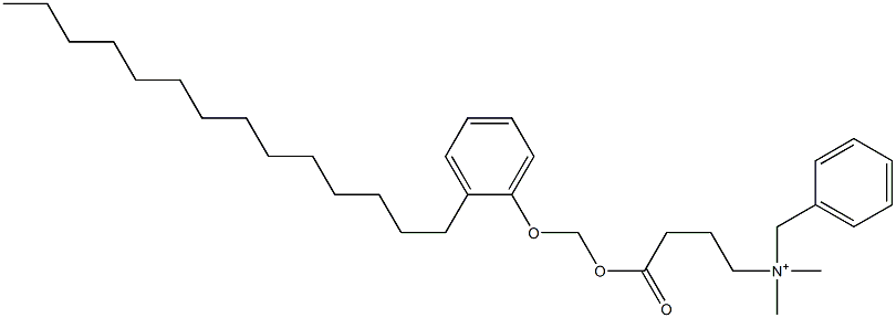 N,N-Dimethyl-N-benzyl-N-[3-[[(2-tetradecylphenyloxy)methyl]oxycarbonyl]propyl]aminium 结构式