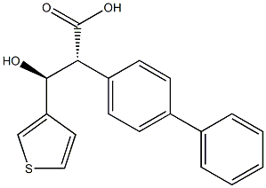 (2R,3S)-2-(4-Phenylphenyl)-3-hydroxy-3-(3-thienyl)propionic acid 结构式