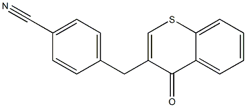 3-(4-Cyanobenzyl)-4H-1-benzothiopyran-4-one 结构式