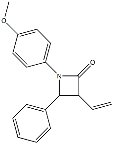 1-(4-Methoxyphenyl)-3-vinyl-4-phenylazetidin-2-one 结构式
