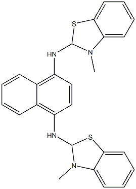 2,2'-[Naphthalene-1,4-diylbis(imino)]bis(2,3-dihydro-3-methylbenzothiazole) 结构式