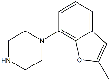 2-Methyl-7-(piperazin-1-yl)benzofuran 结构式