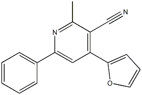 4-(2-Furyl)-6-phenyl-3-cyano-2-methylpyridine 结构式