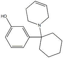 3-[1-[(1,2,3,6-Tetrahydropyridin)-1-yl]cyclohexyl]phenol 结构式