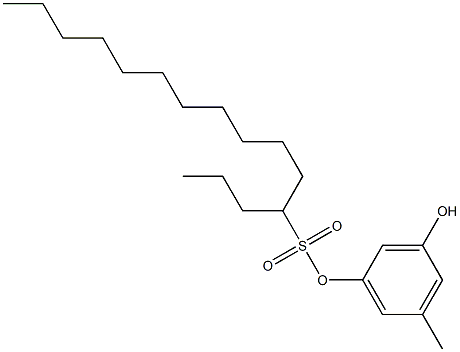 4-Pentadecanesulfonic acid 3-hydroxy-5-methylphenyl ester 结构式