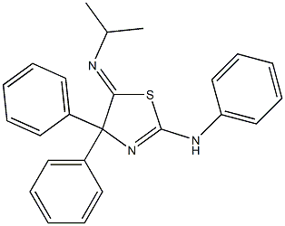 2-(Phenylamino)-5-(isopropylimino)-4,4-diphenyl-2-thiazoline 结构式