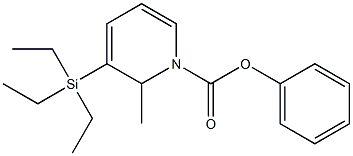 1,2-Dihydro-2-methyl-3-(triethylsilyl)pyridine-1-carboxylic acid phenyl ester 结构式