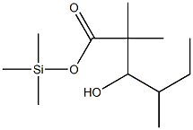 2,2,4-Trimethyl-3-hydroxyhexanoic acid (trimethylsilyl) ester 结构式
