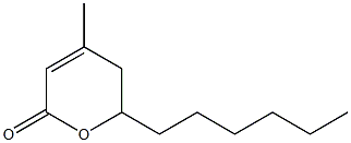6-Hexyl-4-methyl-5,6-dihydro-2H-pyran-2-one 结构式