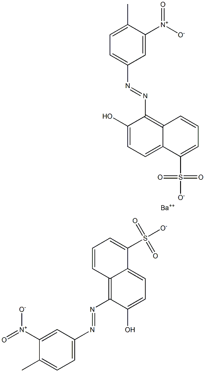 Bis[1-[(4-methyl-3-nitrophenyl)azo]-2-hydroxy-5-naphthalenesulfonic acid]barium salt 结构式