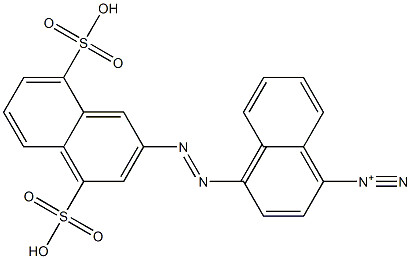 4-[(4,8-Disulfo-2-naphthalenyl)azo]-1-naphthalenediazonium 结构式