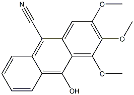2,3,4-Trimethoxy-10-hydroxyanthracene-9-carbonitrile 结构式