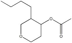 4-Acetyloxy-3-butyltetrahydro-2H-pyran 结构式