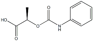 (R)-2-[(Phenylaminocarbonyl)oxy]propionic acid 结构式