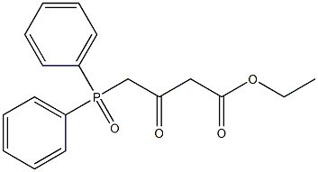 3-Oxo-4-(diphenylphosphinyl)butanoic acid ethyl ester 结构式