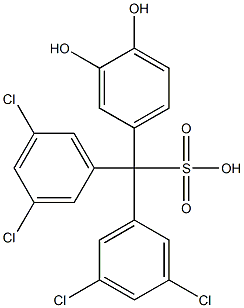 Bis(3,5-dichlorophenyl)(3,4-dihydroxyphenyl)methanesulfonic acid 结构式