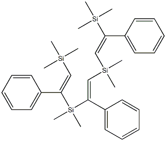 2,2,5,5,8,8,11,11-Octamethyl-4,6,10-triphenyl-2,5,8,11-tetrasila-3,6,9-dodecatriene 结构式