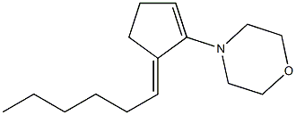3-Hexylidene-2-morpholino-1-cyclopentene 结构式