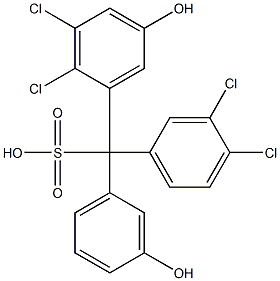 (3,4-Dichlorophenyl)(2,3-dichloro-5-hydroxyphenyl)(3-hydroxyphenyl)methanesulfonic acid 结构式