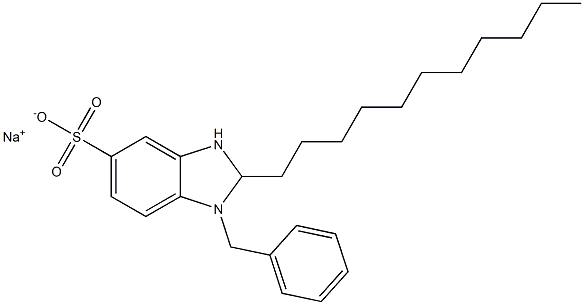 1-Benzyl-2,3-dihydro-2-undecyl-1H-benzimidazole-5-sulfonic acid sodium salt 结构式