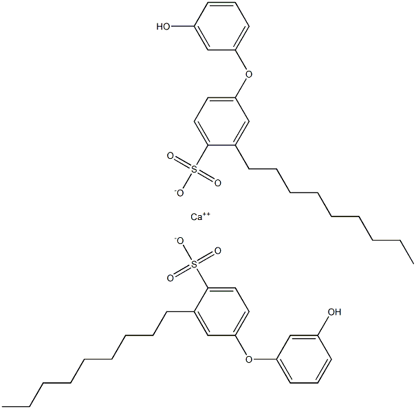 Bis(3'-hydroxy-3-nonyl[oxybisbenzene]-4-sulfonic acid)calcium salt 结构式