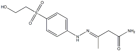 3-[2-[p-(2-Hydroxyethylsulfonyl)phenyl]hydrazono]butyramide 结构式