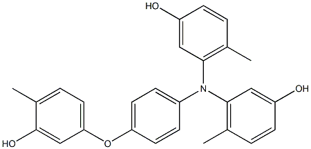 N,N-Bis(3-hydroxy-6-methylphenyl)-4-(3-hydroxy-4-methylphenoxy)benzenamine 结构式