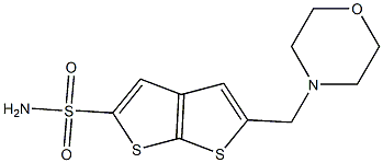 5-[Morpholinomethyl]thieno[2,3-b]thiophene-2-sulfonamide 结构式