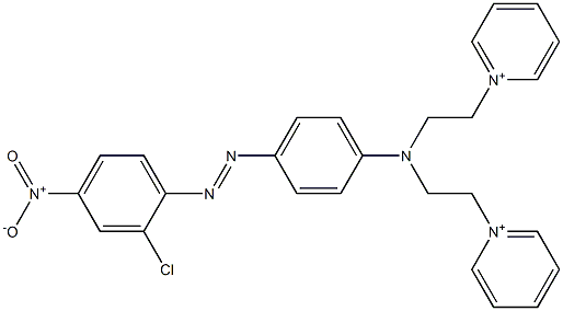 1,1'-[[[4-[(2-Chloro-4-nitrophenyl)azo]phenyl]imino]di-2,1-ethanediyl]bispyridinium 结构式