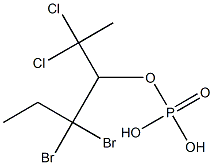 Phosphoric acid hydrogen (1,1-dibromopropyl)(2,2-dichloropropyl) ester 结构式