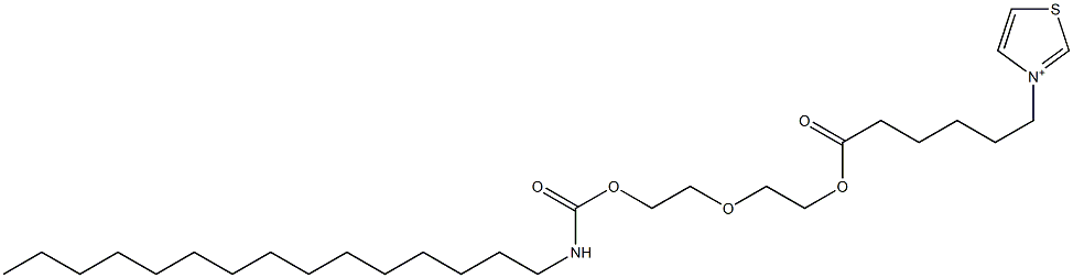 3-[6-[2-[2-(Pentadecylcarbamoyloxy)ethoxy]ethoxy]-6-oxohexyl]thiazolium 结构式