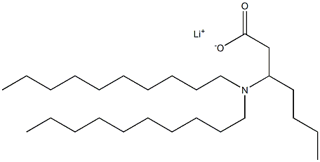3-(Didecylamino)heptanoic acid lithium salt 结构式