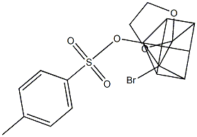 1-Bromo-4-tosyloxy-pentacyclo[4.3.0.02,5.03,8.04,7]nonan-9-one ethylene acetal 结构式