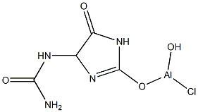 Chloro[(4,5-dihydro-5-oxo-4-ureido-1H-imidazol-2-yl)oxy]hydroxyaluminum 结构式