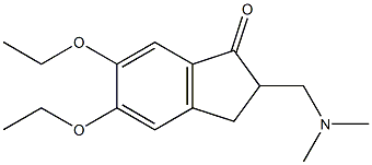 2-Dimethylaminomethyl-5,6-diethoxyindan-1-one 结构式