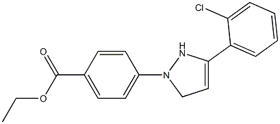 4-[3-(2-Chlorophenyl)-3-pyrazolin-1-yl]benzoic acid ethyl ester 结构式