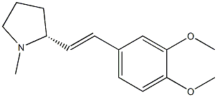(2R)-2-[(E)-2-(3,4-Dimethoxyphenyl)ethenyl]-1-methylpyrrolidine 结构式