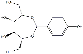 2-O,5-O-(4-Hydroxybenzylidene)-D-glucitol 结构式