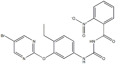 1-(2-Nitrobenzoyl)-3-[3-[(5-bromo-2-pyrimidinyl)oxy]-4-ethylphenyl]urea 结构式