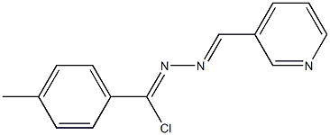 3-Pyridinecarbaldehyde [chloro(4-methylphenyl)methylene]hydrazone 结构式