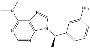 9-[(R)-1-(3-Aminophenyl)ethyl]-N,N-dimethyl-9H-purin-6-amine 结构式