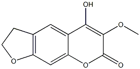 2,3-Dihydro-5-hydroxy-6-methoxy-7H-furo[3,2-g][1]benzopyran-7-one 结构式